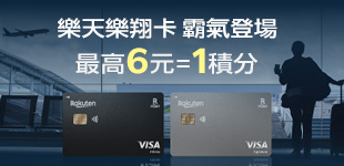 樂天樂翔卡 霸氣登場最高6元=1積分