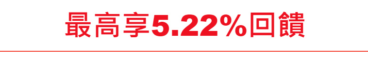 回饋無上限 1.22%