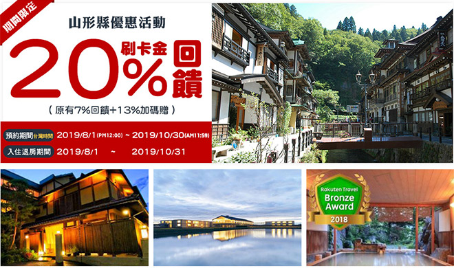山形縣優惠最高享20%刷卡金回饋