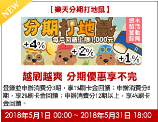 越刷越爽 分期優惠享不完