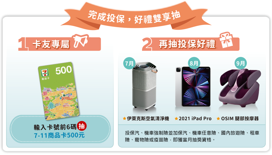 投保車險刷樂天 明台強制險最高現省330元再抽500元7-11商品卡